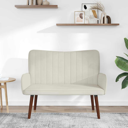 2-personers sofa Cremefarvet 115 x 61 x 87 cm Fløjl