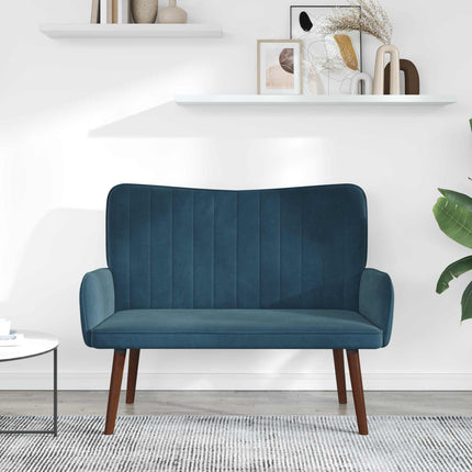 2-personers sofa Blå 115 x 61 x 87 cm Fløjl