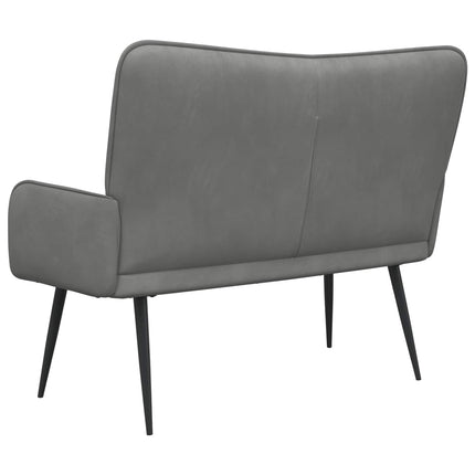 2-personers sofa Mørkegrå 115 x 61 x 87 cm Fløjl