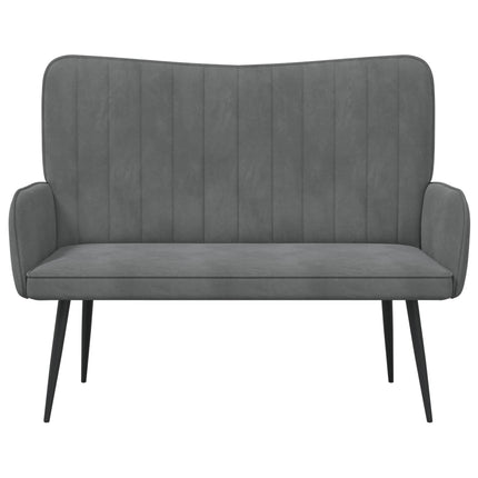 2-personers sofa Mørkegrå 115 x 61 x 87 cm Fløjl