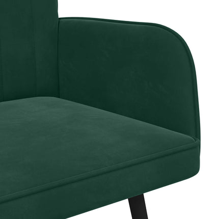 2-personers sofa Mørkegrøn 115 x 61 x 87 cm Fløjl