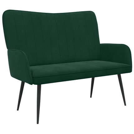 2-personers sofa Mørkegrøn 115 x 61 x 87 cm Fløjl
