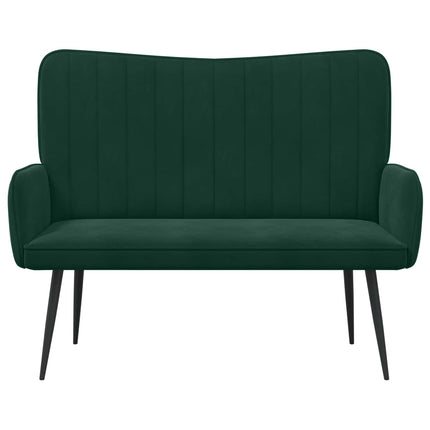 2-personers sofa Mørkegrøn 115 x 61 x 87 cm Fløjl