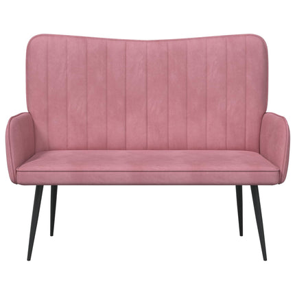 2-personers sofa Lyserød 115 x 61 x 87 cm Fløjl