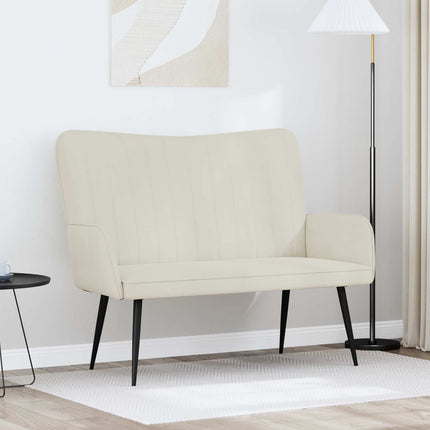 2-personers sofa Cremefarvet 115 x 61 x 87 cm Fløjl
