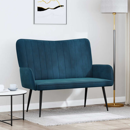2-personers sofa Blå 115 x 61 x 87 cm Fløjl