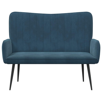 2-personers sofa Blå 115 x 61 x 87 cm Fløjl