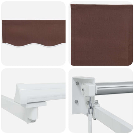Udtrækkelig markise Brun 3 x 2 m 100% Polyester og Aluminium