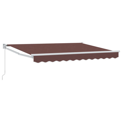Udtrækkelig markise Brun 3 x 2 m 100% Polyester og Aluminium