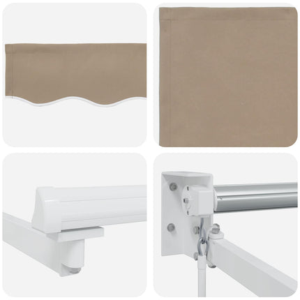 Udtrækkelig markise Beige 3,5 x 2 m 100% Polyester og Aluminium
