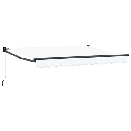 Udtrækkelig markise Hvid 3,5 x 2 m 100% Polyester og Aluminium