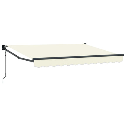 Markise Cremefarvet 3,5 x 2 m Polyester og metal