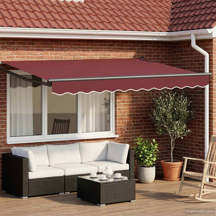 Udtrækkelig markise Bordeaux 3,5 x 2 m Polyester og metal