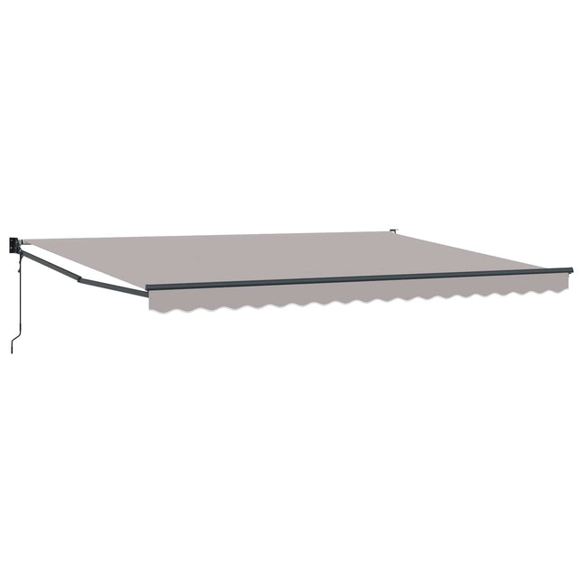 Markise Lysegrå 4 x 2 m Polyester og metal