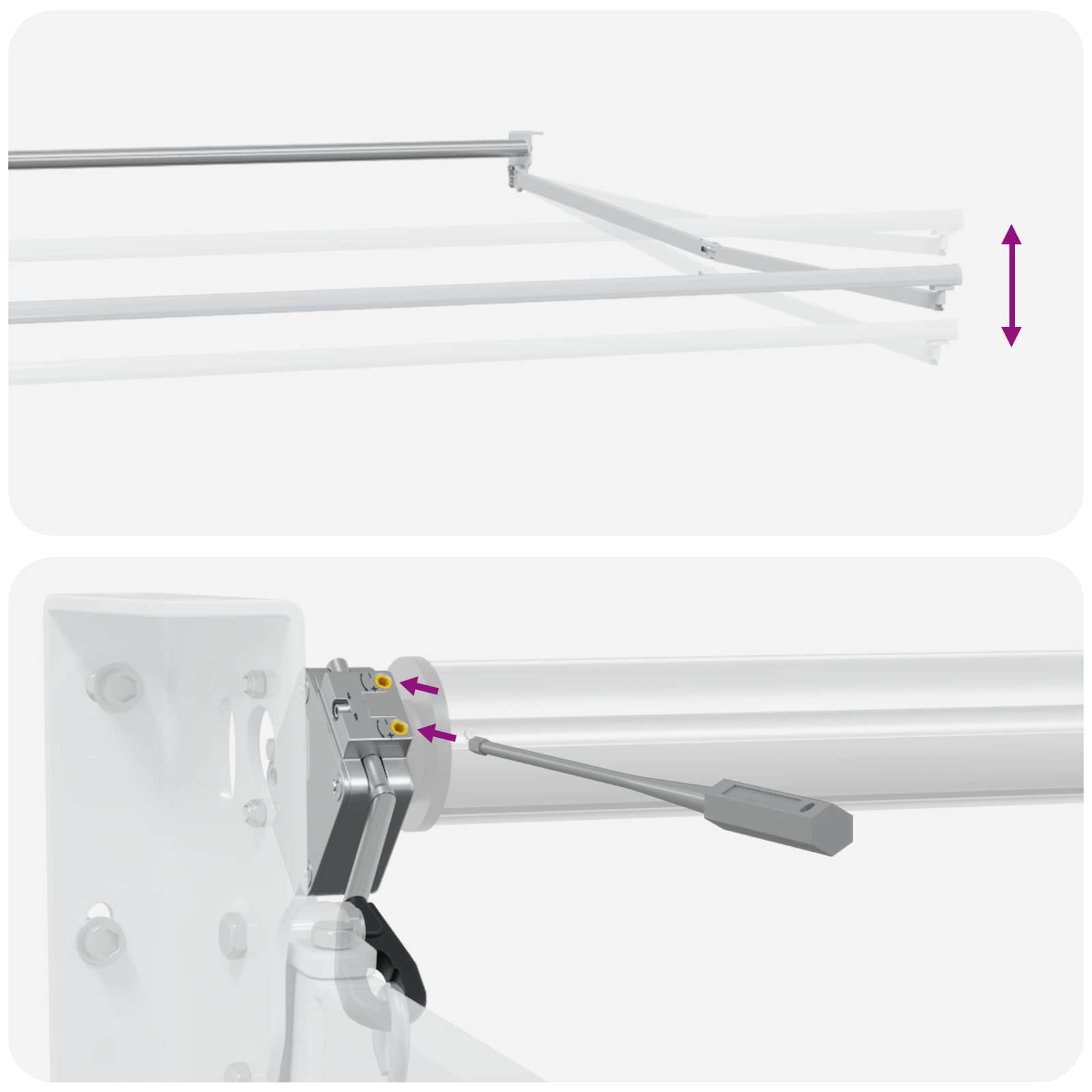 Elektrisk Utrækkelig Markise Blå og Hvid 4 × 3 m