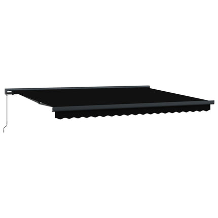 Utrækkelig Markise Sort 4 × 3 m Canvas og Aluminium