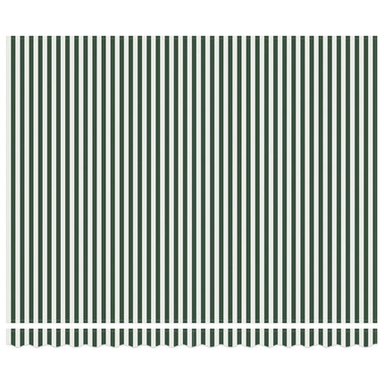 Udtrækkelig markise Grøn og Hvid 4 × 3 m Canvas og Aluminium