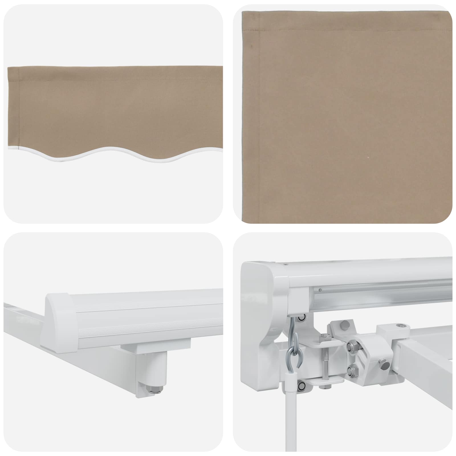 Manuel Utrækkelig Markise Beige 4,5 × 3 m