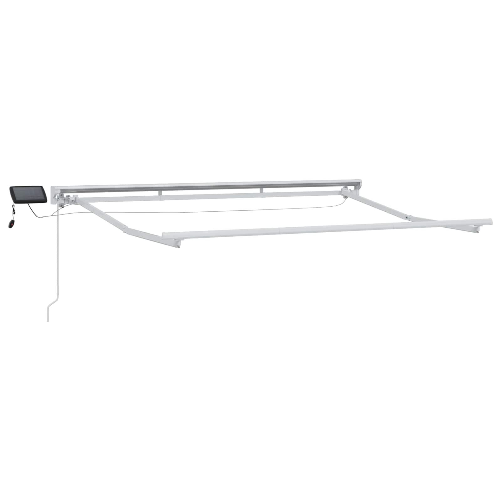 Manuel markise-ramme med LED-lys Grøn, Gul, Hvid 3,5 x 2,5 m