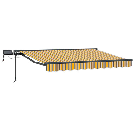 Manuel markise-ramme med LED-lys 2,5 x 2 m