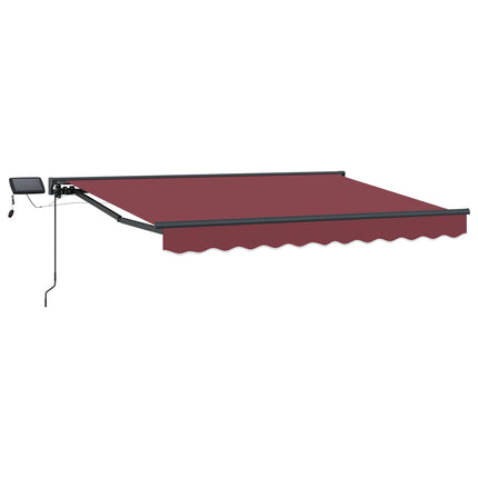 Manuel markise-ramme med LED-lys 3,5 x 2 m