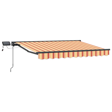 Manuel markise-ramme med LED-lys 3,5 x 2 m