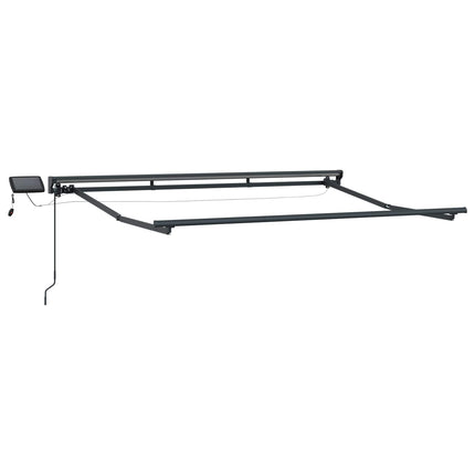 Manuel markise-ramme med LED-lys Beige og Antracit 3,5 x 2 m