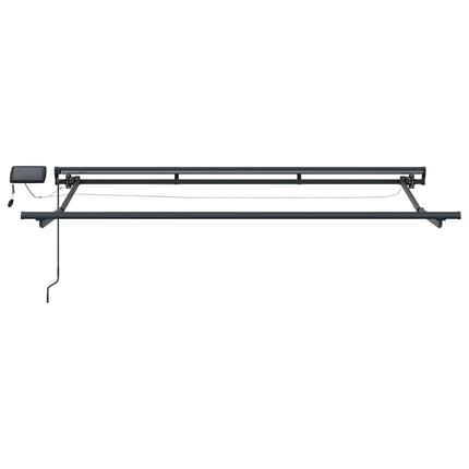 Manuel markise-ramme med LED-lys Beige og Antracit 3,5 x 2 m