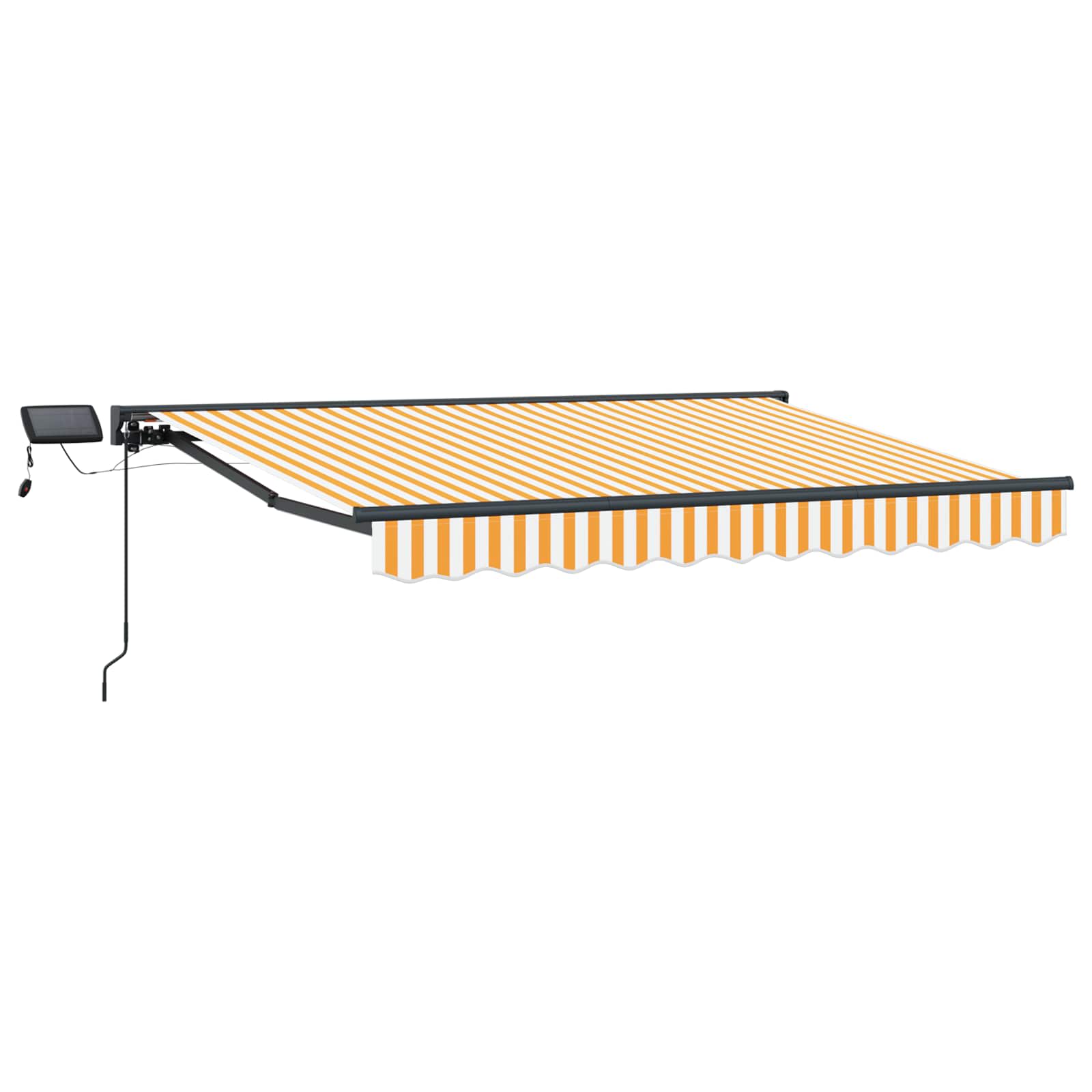 Manuel markise-ramme med LED-lys 3 x 2,5 m