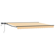 Manuel markise-ramme med LED-lys 4 × 3,5 m