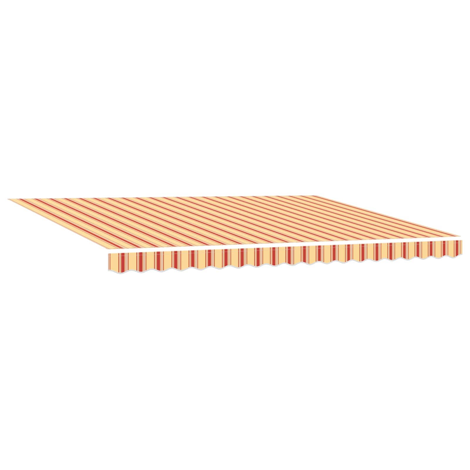 Manuel markise-ramme med LED-lys 4 × 3,5 m