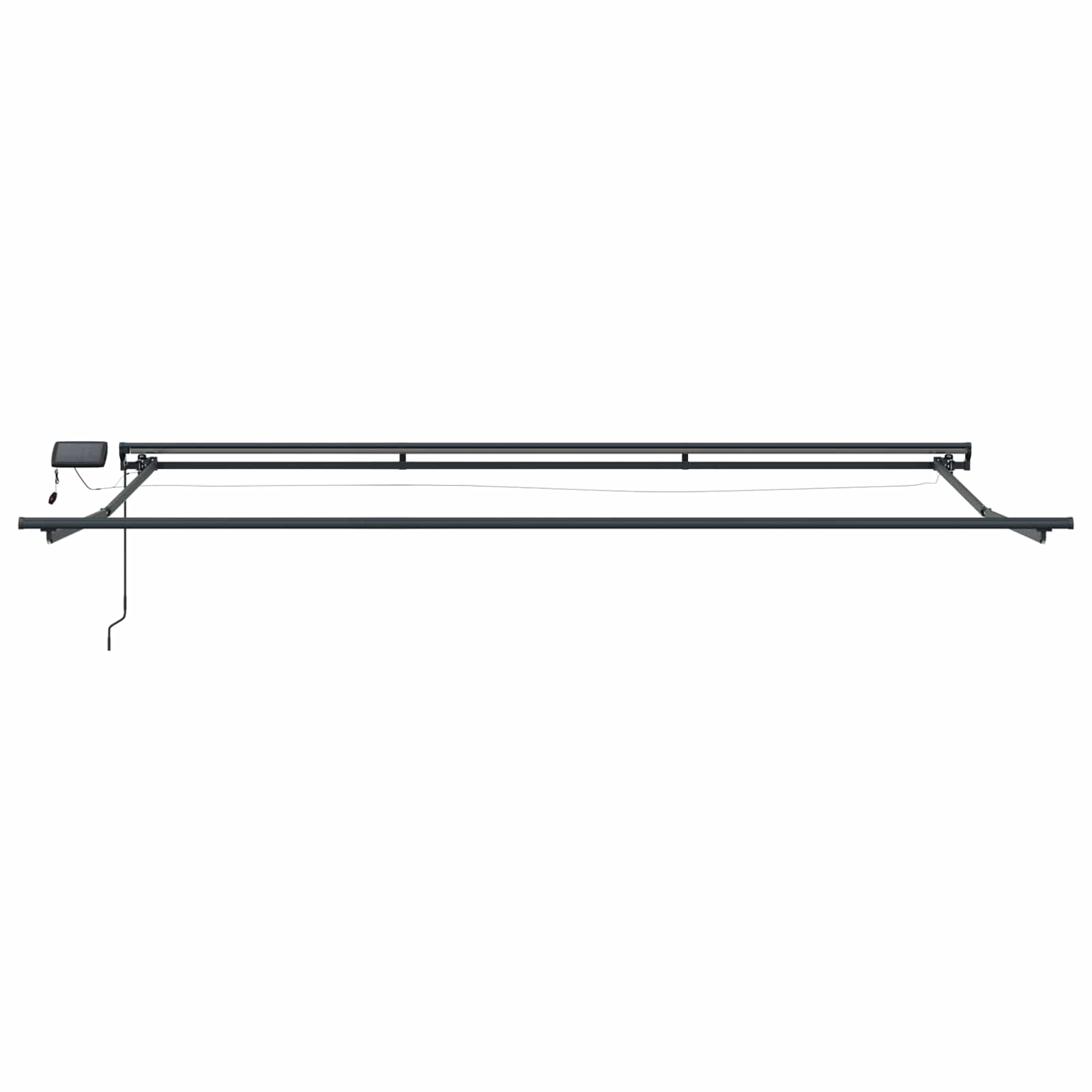 Manuel markise-ramme med LED-lys 4 × 3,5 m