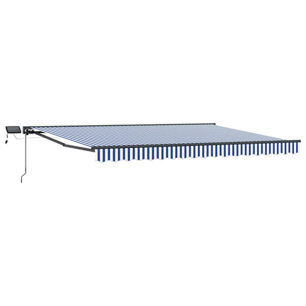 Manuel markise-ramme med LED-lys 4,5 × 3,5 m