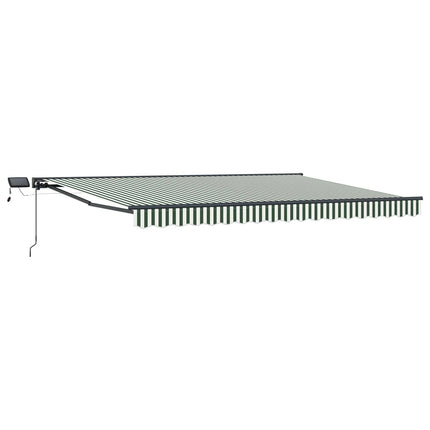 Manuel markise-ramme med LED-lys 5 x 3 m