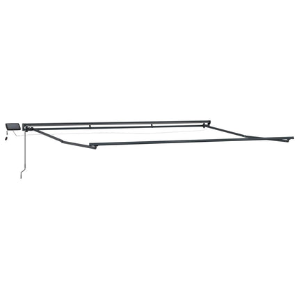 Manuel markise-ramme med LED-lys 5 x 3 m