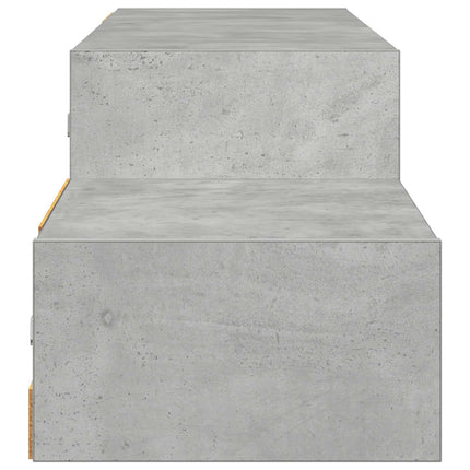 Væghængt TV Skab Vægmonteret Betongrå 150 x 28 x 26 cm