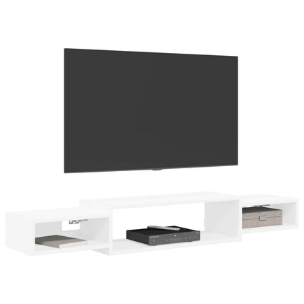 Væghængt TV Skab Vægmonteret Hvid 140 x 28 x 21 cm