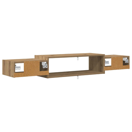 Væghængt TV Skab Vægmonteret Artisan-eg 140 x 28 x 21 cm