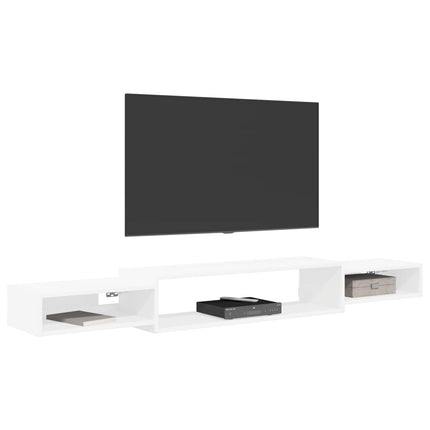 Væghængt TV Skab Vægmonteret Hvid 180 x 28 x 21 cm