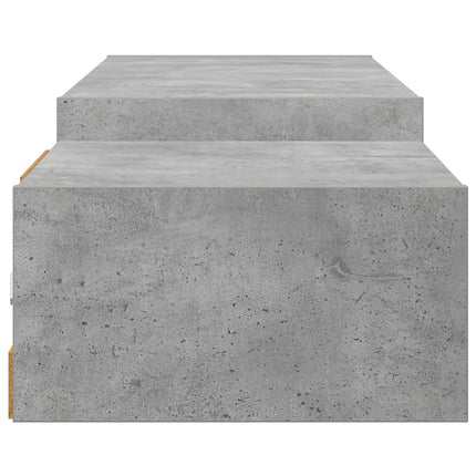 Væghængt TV Skab Vægmonteret Betongrå 180 x 28 x 21 cm