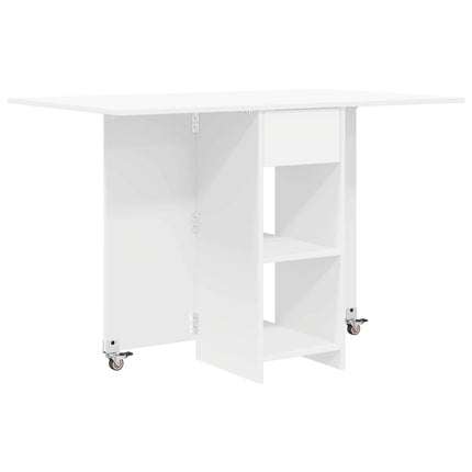 Spisebord 115 x 70 x 75 cm Konstrueret træ Hvid Rektangulær