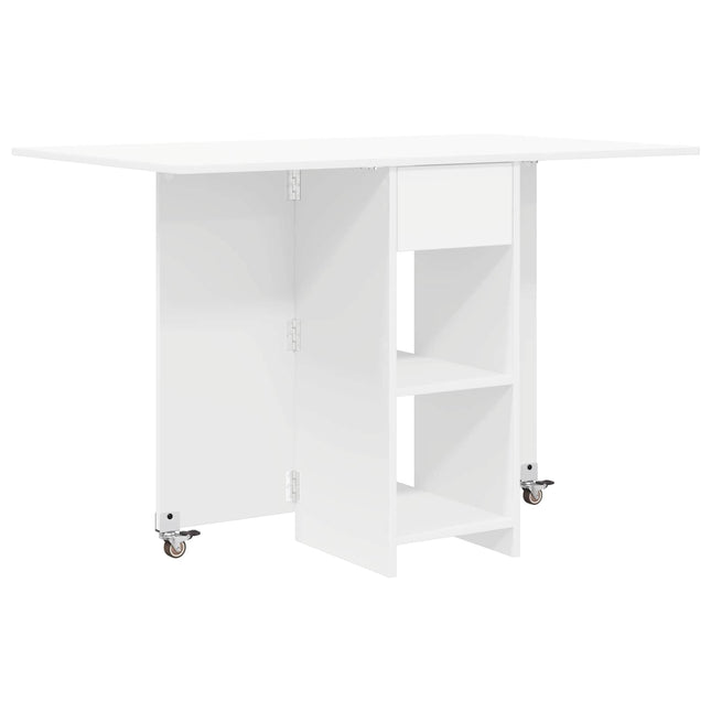 Spisebord 115 x 70 x 75 cm Konstrueret træ Hvid Rektangulær