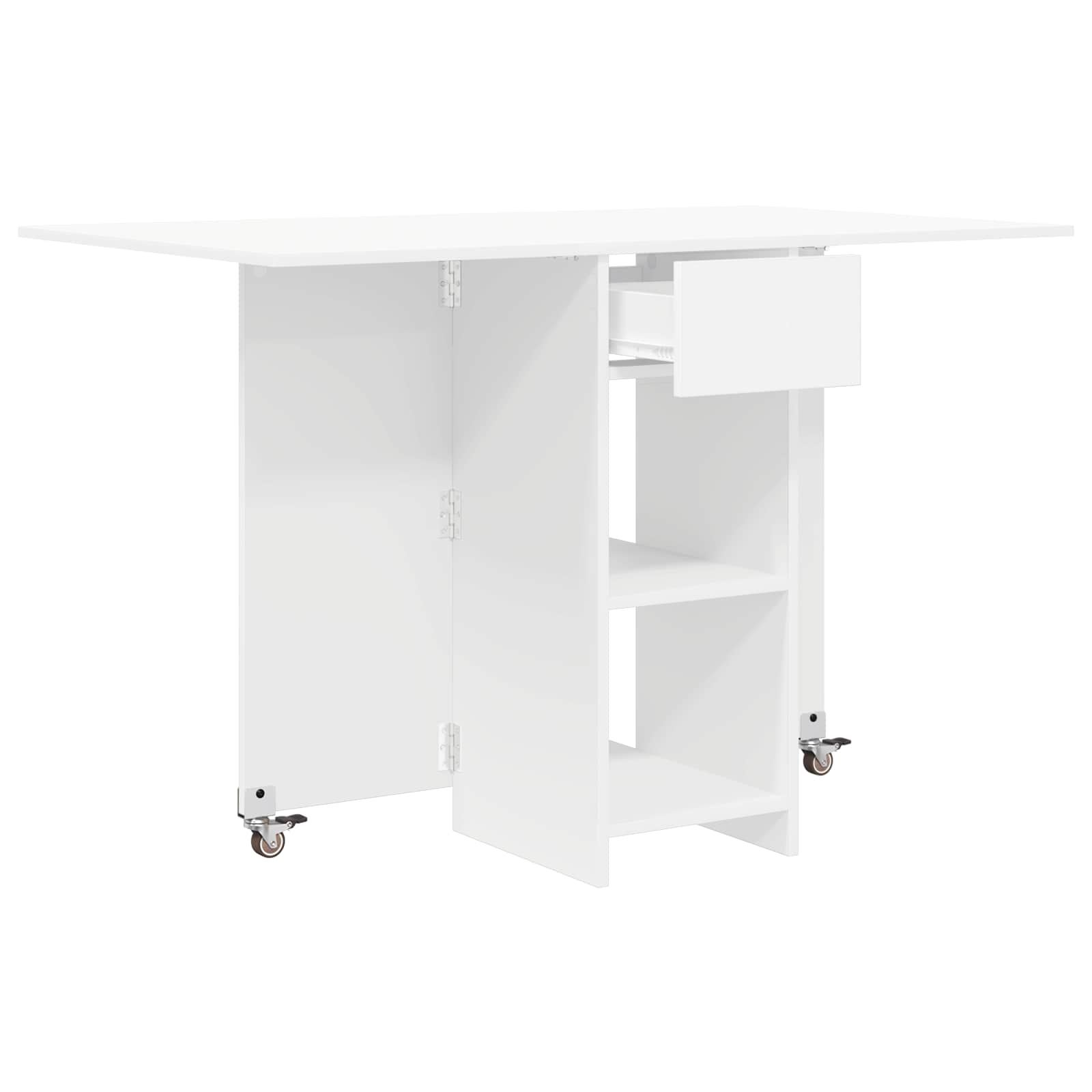 Spisebord 115 x 70 x 75 cm Konstrueret træ Hvid Rektangulær