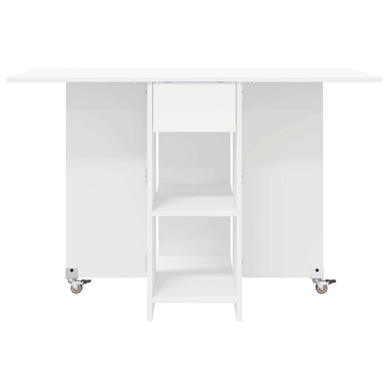Spisebord 115 x 70 x 75 cm Konstrueret træ Hvid Rektangulær