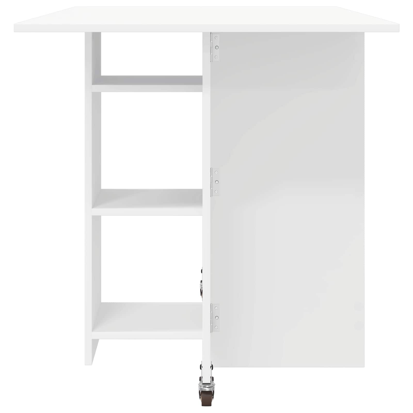 Spisebord 115 x 70 x 75 cm Konstrueret træ Hvid Rektangulær