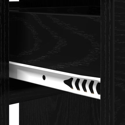 Spisebord 115 x 70 x 75 cm Konstrueret træ Sort eg Rektangulær