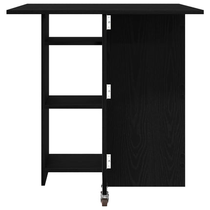 Spisebord 115 x 70 x 75 cm Konstrueret træ Sort eg Rektangulær