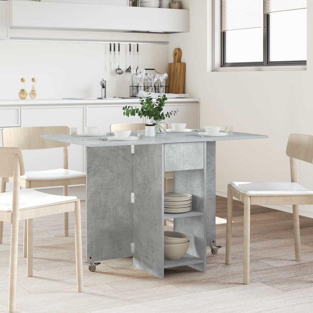 Spisebord 115 x 70 x 75 cm Konstrueret træ Betongrå Rektangulær