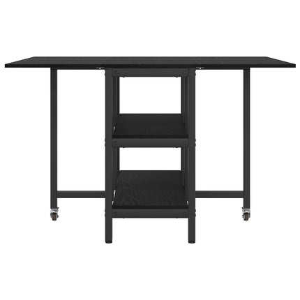 Spisebord 122 x 80 x 76,5 cm Konstrueret træ Sort eg