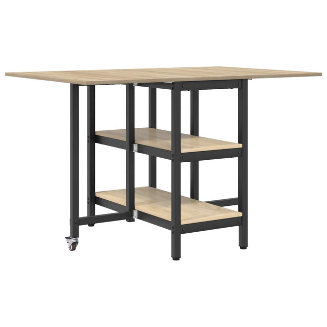 Spisebord 122 x 80 x 76,5 cm Konstrueret træ Sonoma-eg